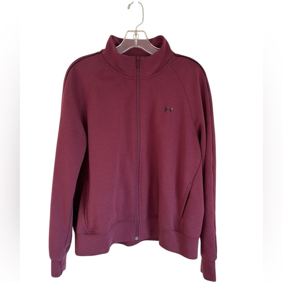 Under Armour Women's Maroon Full-Zip Jacket Size L Sport Casual - Picture 1 of 10